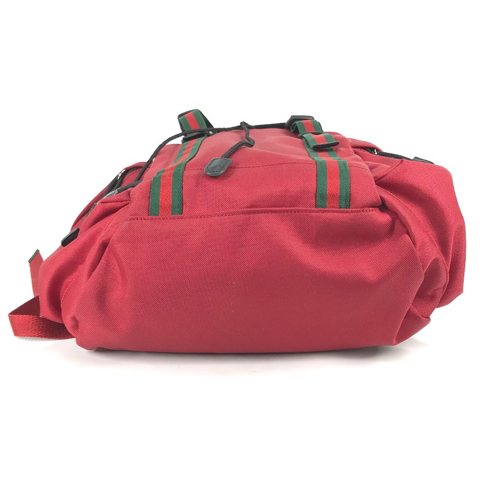 GUCCI Backpack 429037 Nylon / leather Red Sherry tiger cat head mens Used