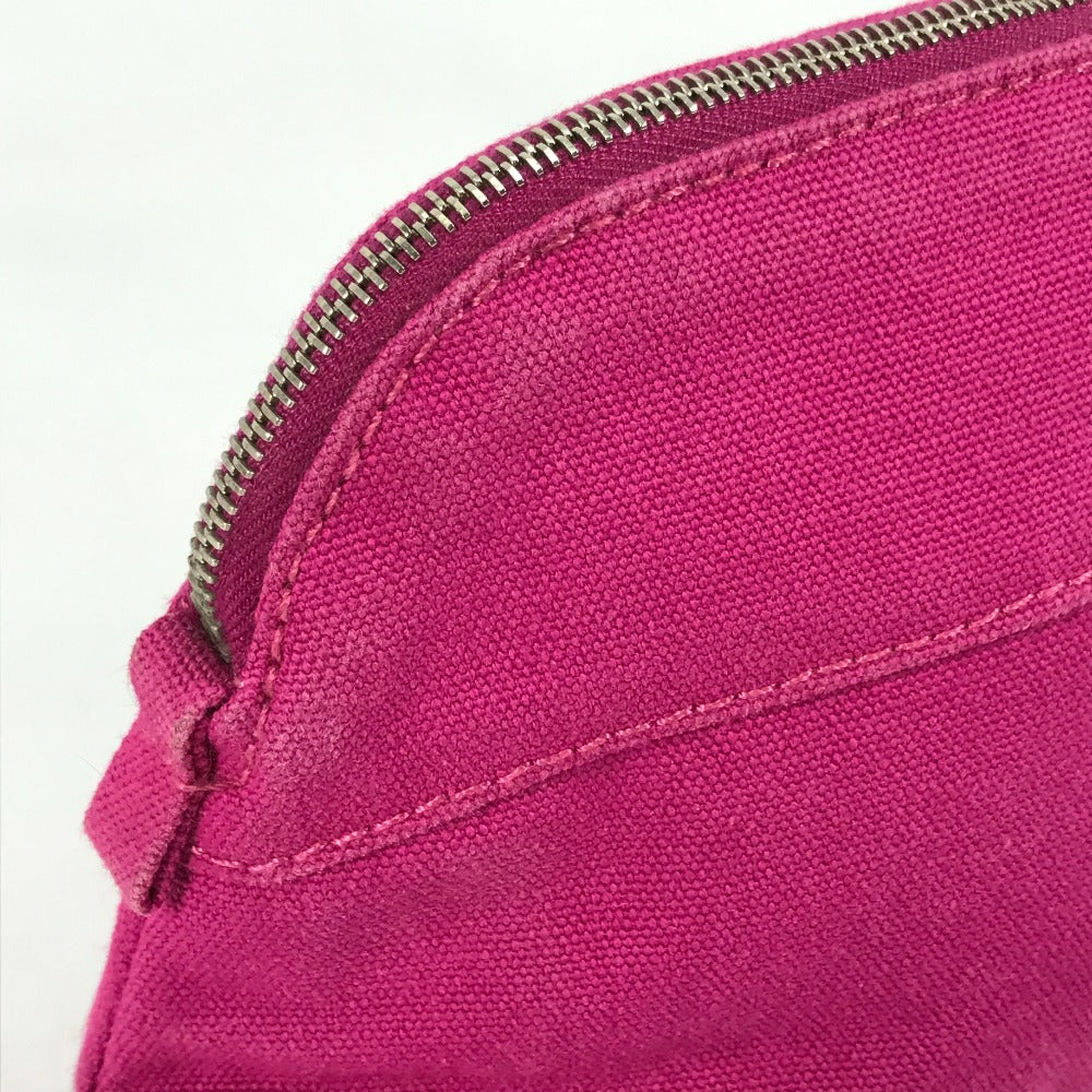 HERMES Pouch canvas pink Boride pouch mini mini Women Used