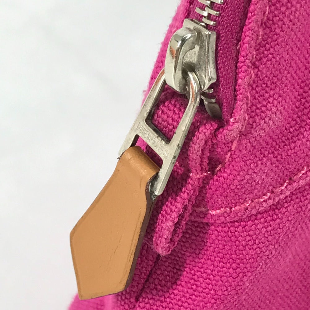 HERMES Pouch canvas pink Boride pouch mini mini Women Used