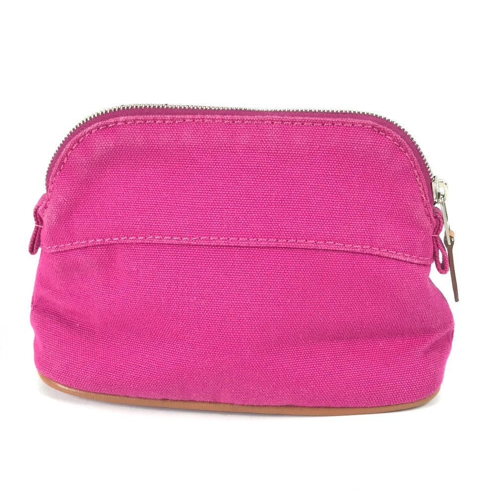 HERMES Pouch canvas pink Boride pouch mini mini Women Used
