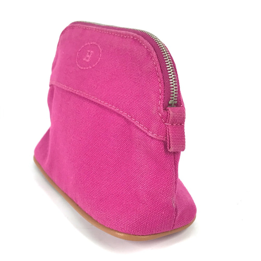 HERMES Pouch canvas pink Boride pouch mini mini Women Used
