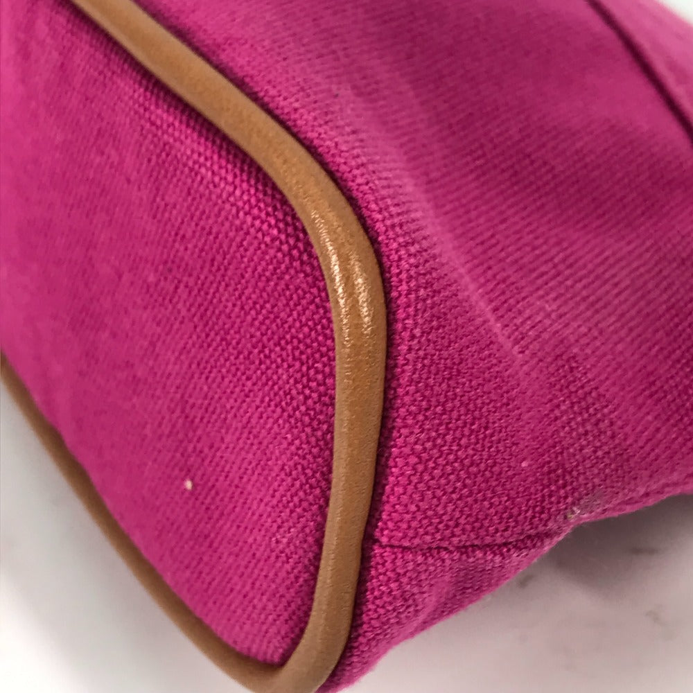 HERMES Pouch canvas pink Boride pouch mini mini Women Used