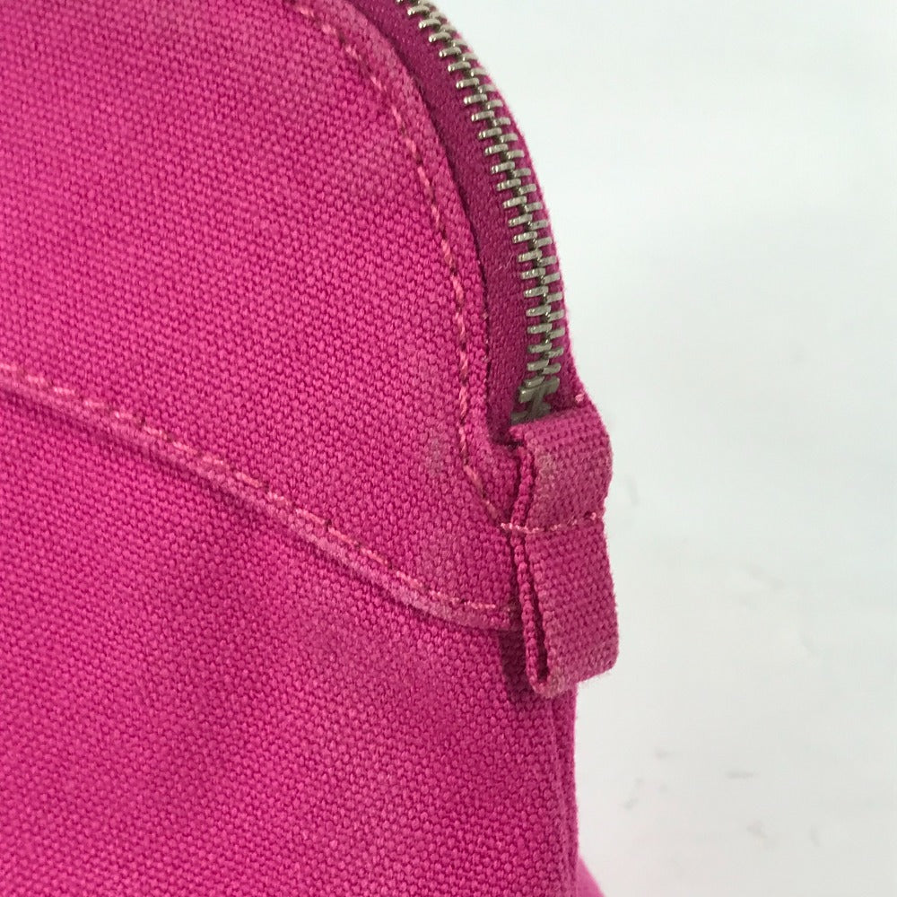 HERMES Pouch canvas pink Boride pouch mini mini Women Used
