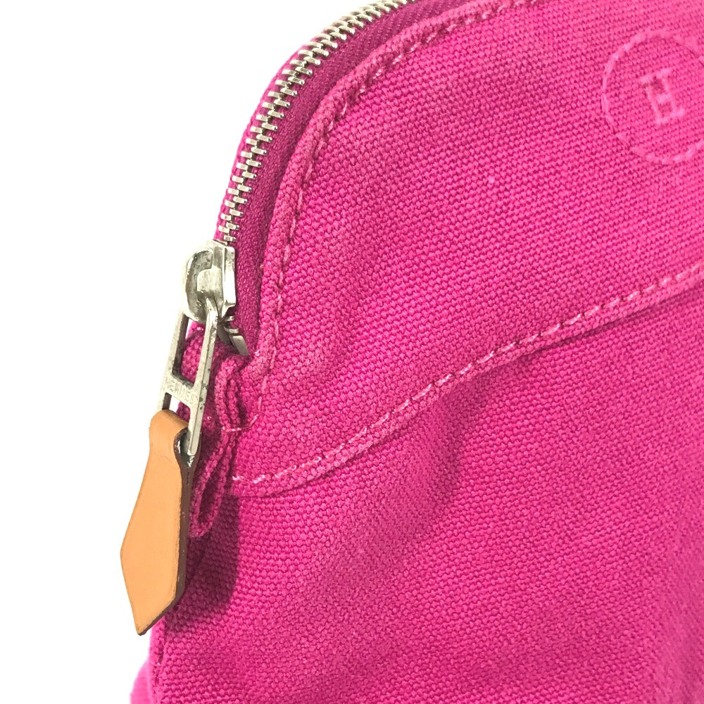 HERMES Pouch canvas pink Boride pouch mini mini Women Used