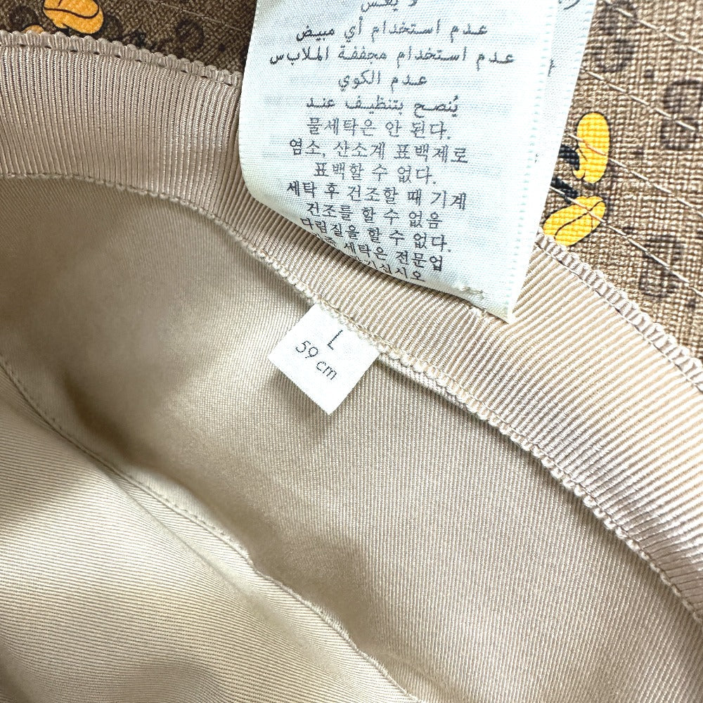 GUCCI hat 602978 GG Supreme Canvas Brown Mini GG DISNEY Mickey Mouse unisex(Unisex) L Used