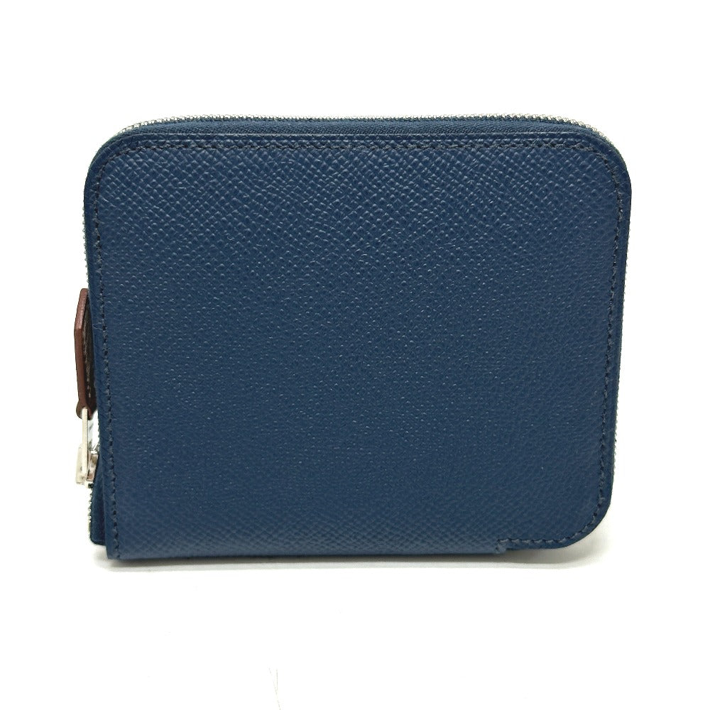 HERMES Coin case Epsom Navy Azap silk in compact Women Used