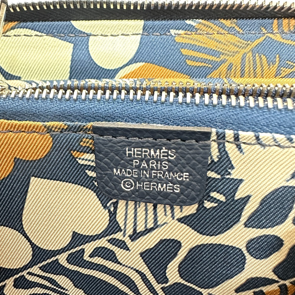 HERMES Coin case Epsom Navy Azap silk in compact Women Used