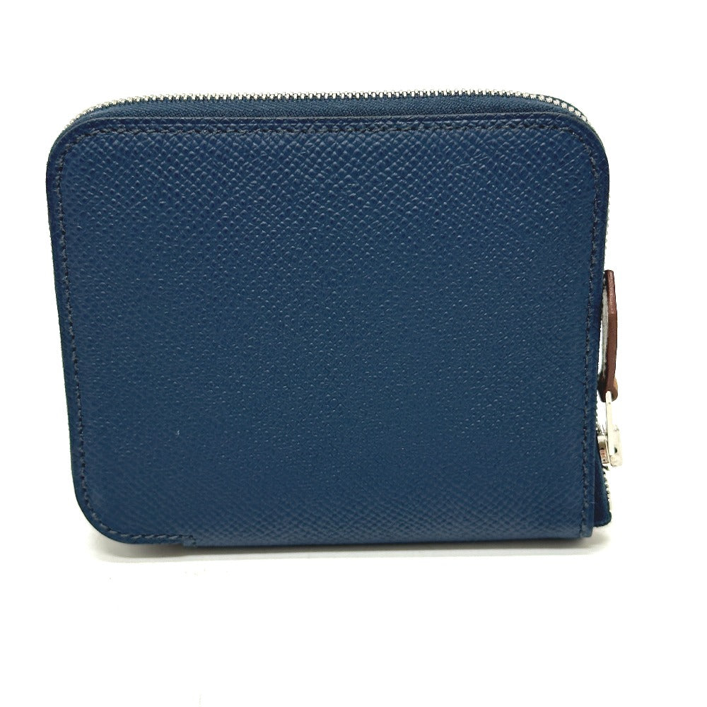 HERMES Coin case Epsom Navy Azap silk in compact Women Used