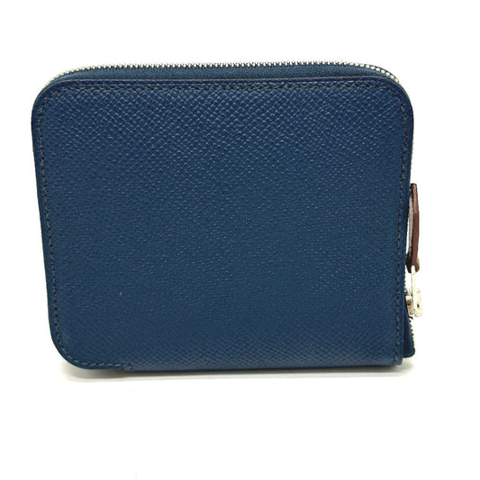 HERMES Coin case Epsom Navy Azap silk in compact Women Used