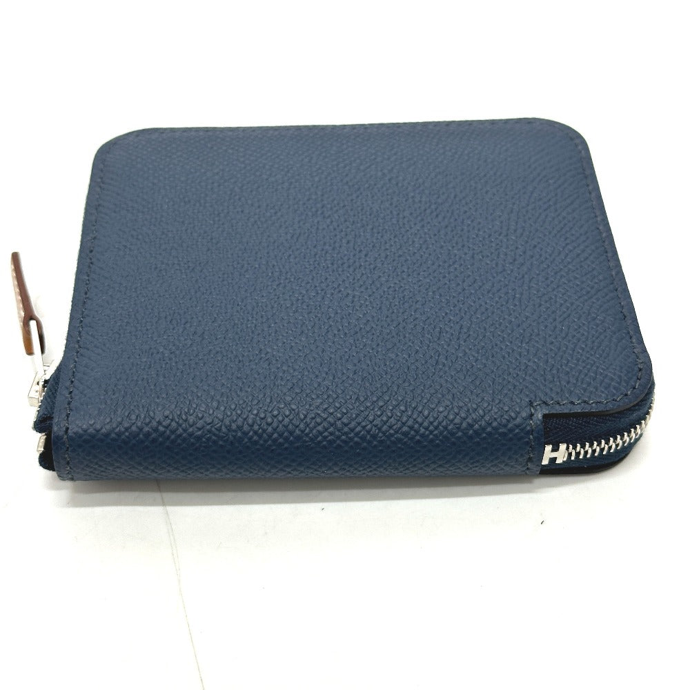 HERMES Coin case Epsom Navy Azap silk in compact Women Used
