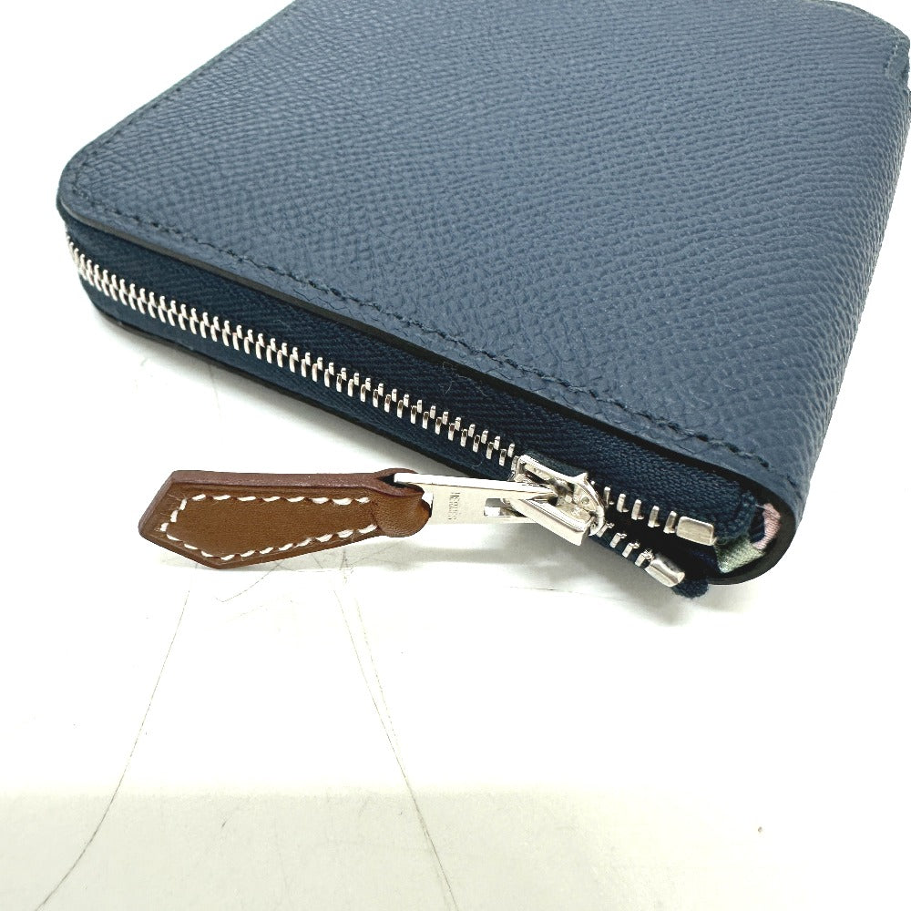 HERMES Coin case Epsom Navy Azap silk in compact Women Used