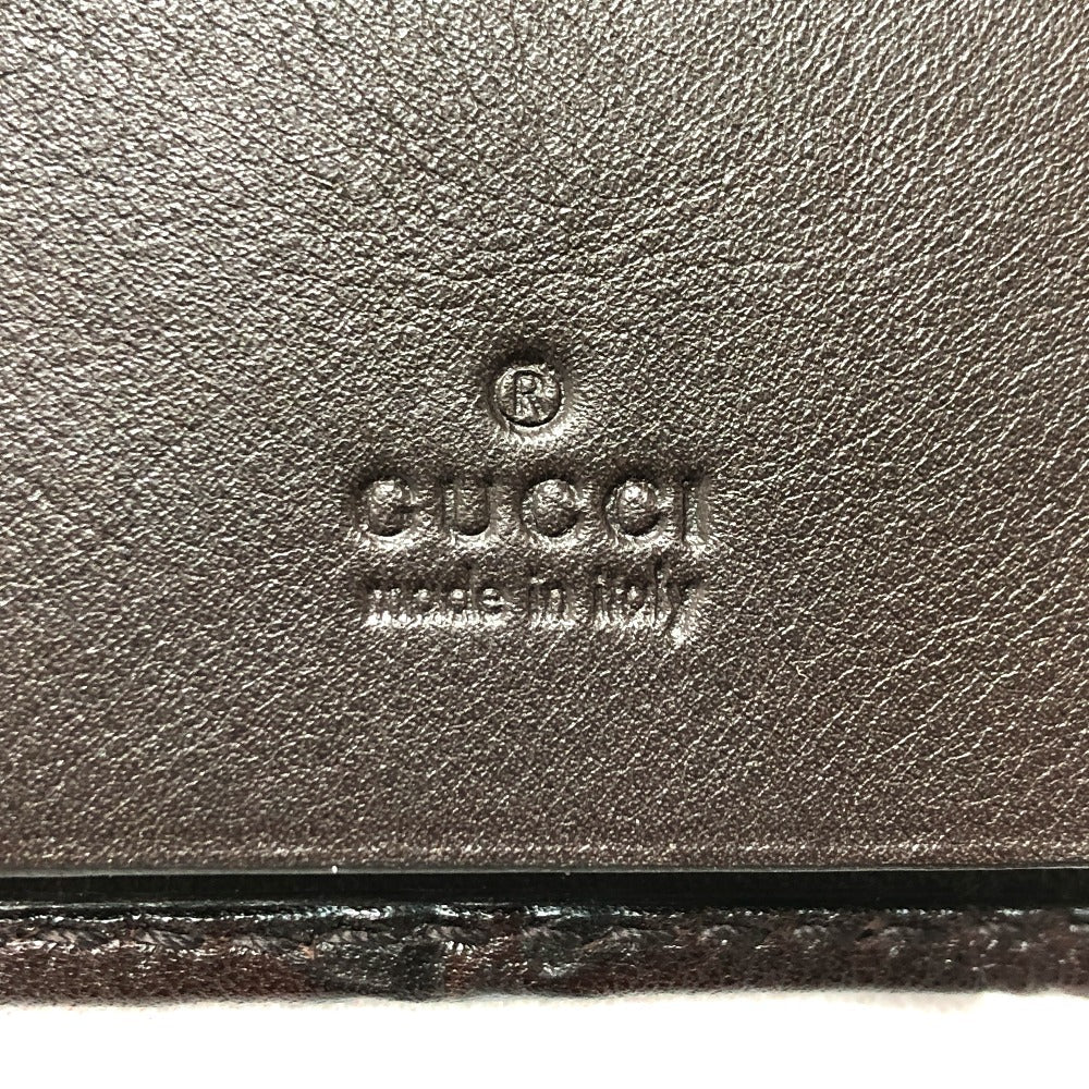 GUCCI Key case Key holder  203551 leather Brown GG Heart plate