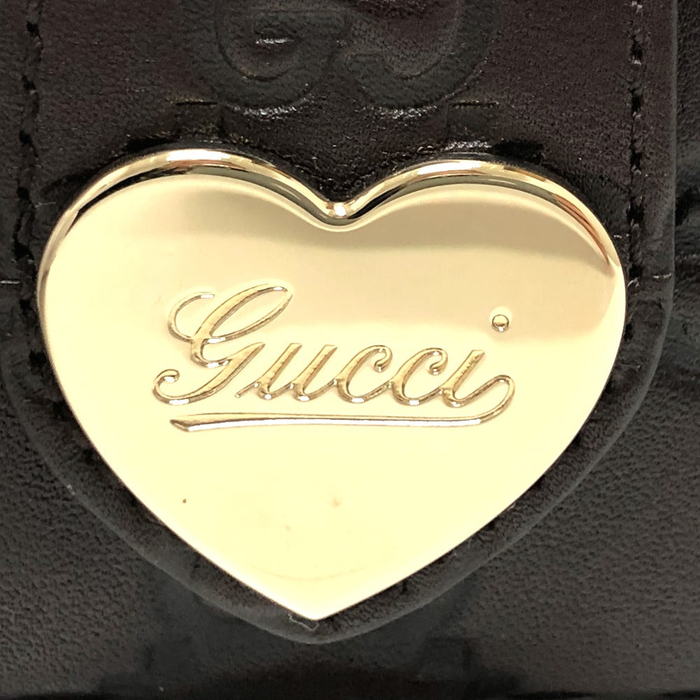 GUCCI Key case Key holder  203551 leather Brown GG Heart plate