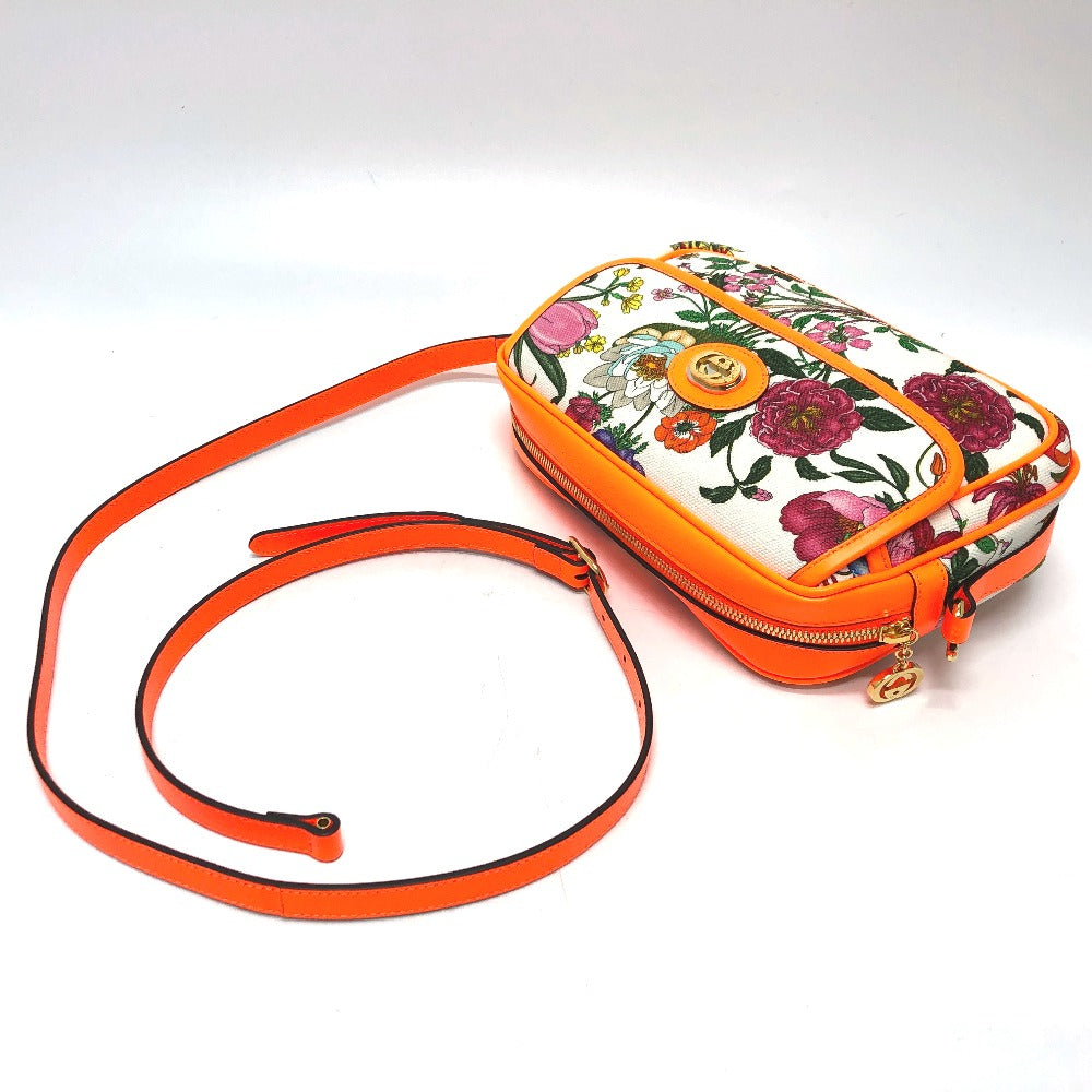 GUCCI Shoulder Bag 550147 Canvas / leather multicolor flora Women Secondhand
