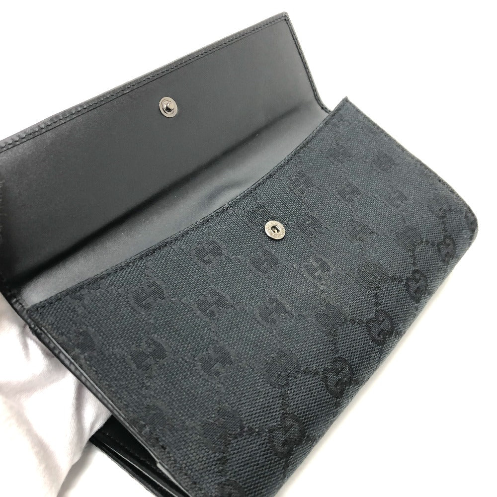 GUCCI Folded wallet 035.2184 GG canvas black GG Jackie Women Used