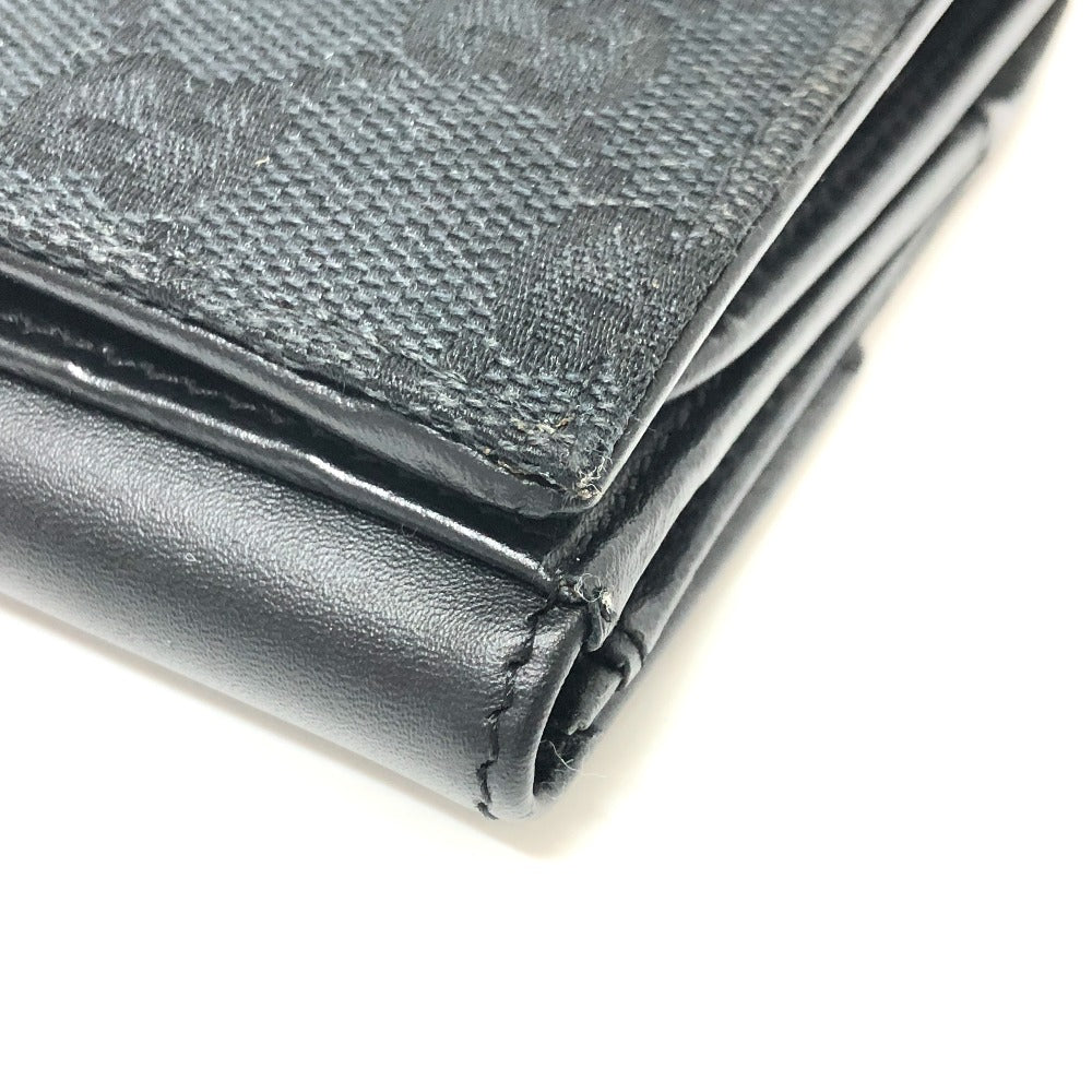 GUCCI Folded wallet 035.2184 GG canvas black GG Jackie Women Used
