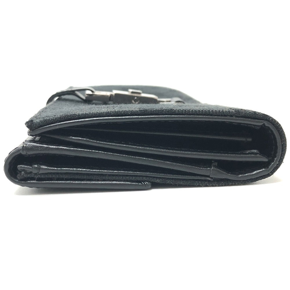 GUCCI Folded wallet 035.2184 GG canvas black GG Jackie Women Used