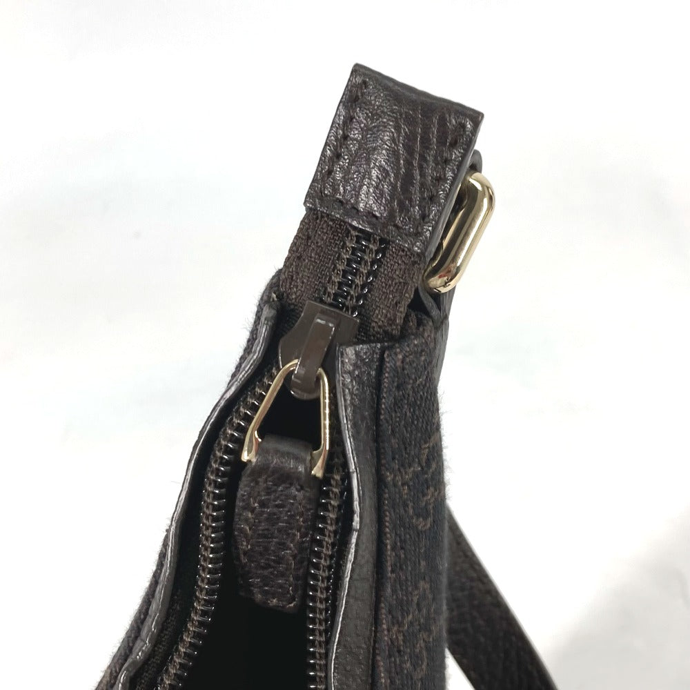 GUCCI Shoulder Bag 248897 GG canvas / leather Brown GG one belt Women Secondhand