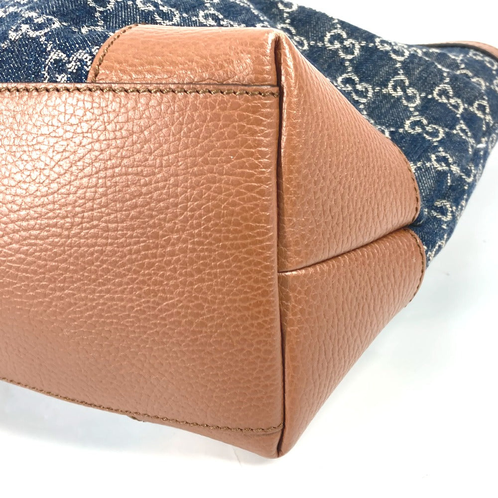 GUCCI Tote Bag 631685 denim blue Ophidia GG denim Medium tote Women Secondhand