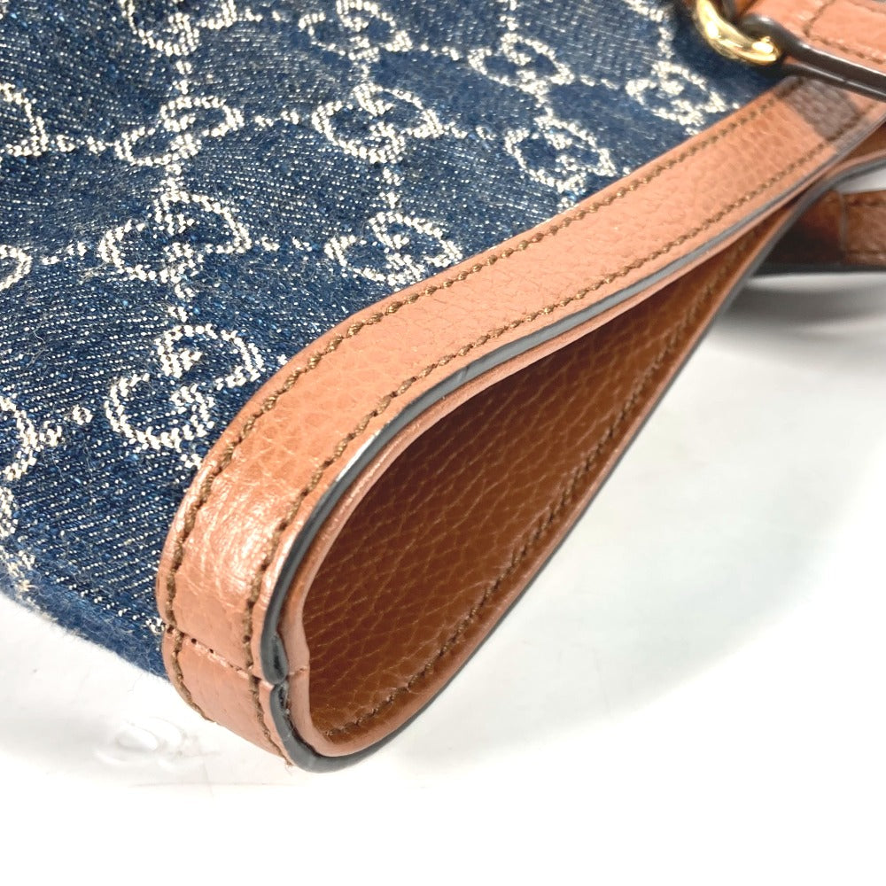 GUCCI Tote Bag 631685 denim blue Ophidia GG denim Medium tote Women Secondhand