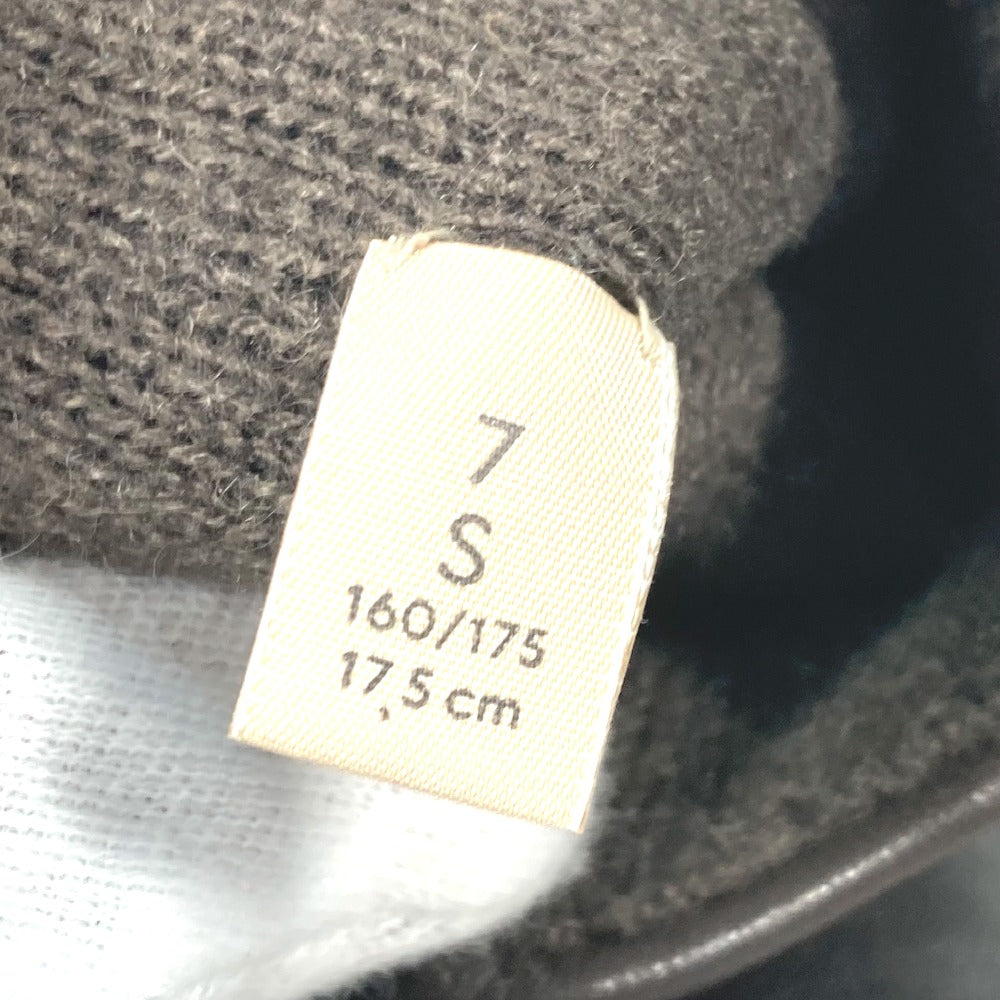GUCCI Glove 603635 Wool/Cashmere, Leather Brown check Horsebit 7 S