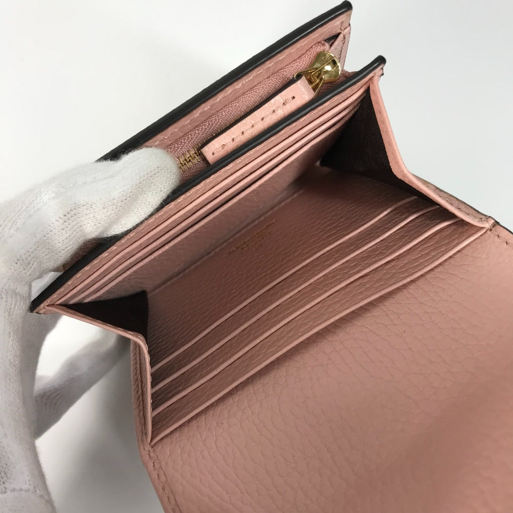 GUCCI Folded wallet 598587 GG Supreme Canvas Pink x Beige type GG Supreme GG Marmont Women Used
