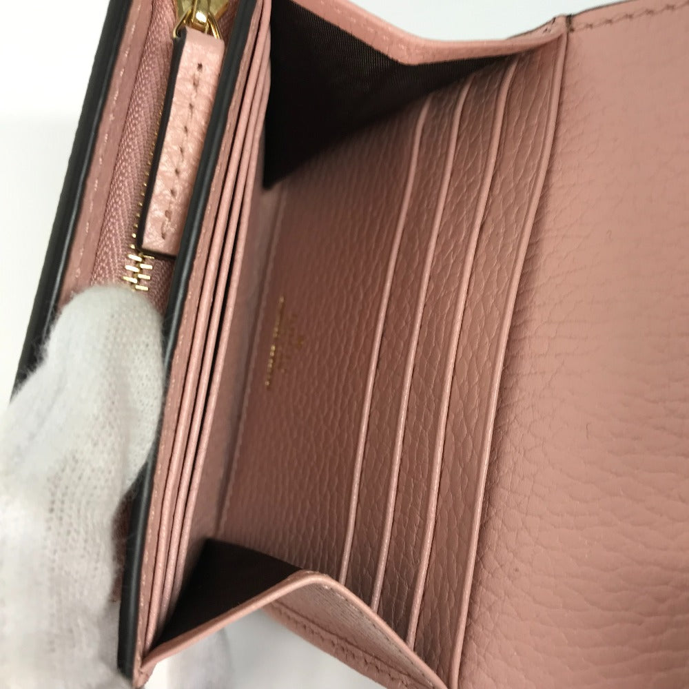 GUCCI Folded wallet 598587 GG Supreme Canvas Pink x Beige type GG Supreme GG Marmont Women Used