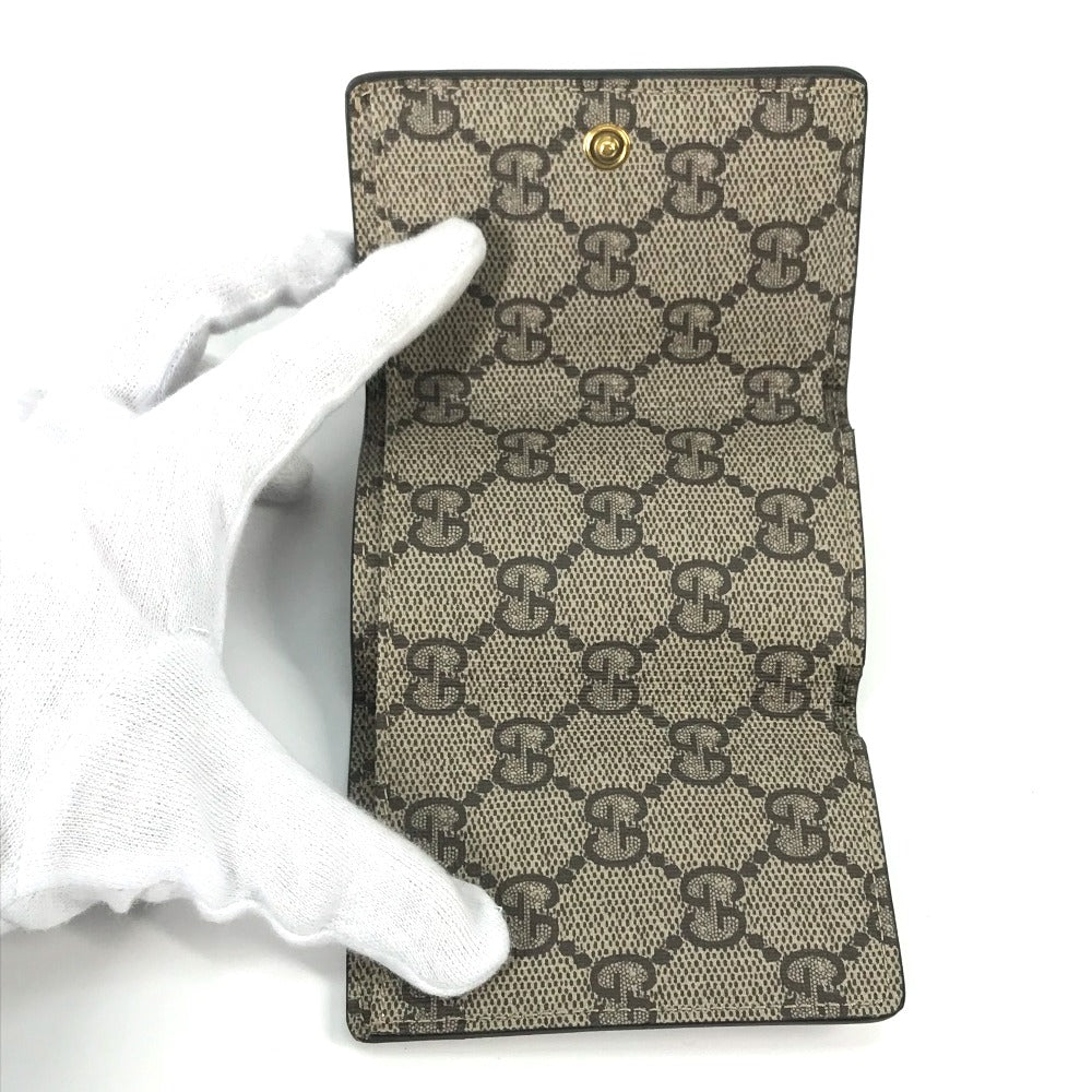 GUCCI Trifold wallet 681704 GG Supreme Canvas beige BALENCIAGA Balenciaga collaboration Paper mini wallet unisex(Unisex) Used