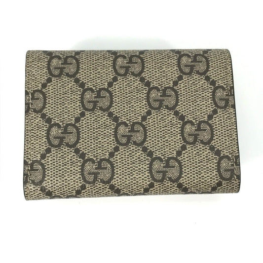 GUCCI Trifold wallet 681704 GG Supreme Canvas beige BALENCIAGA Balenciaga collaboration Paper mini wallet unisex(Unisex) Used