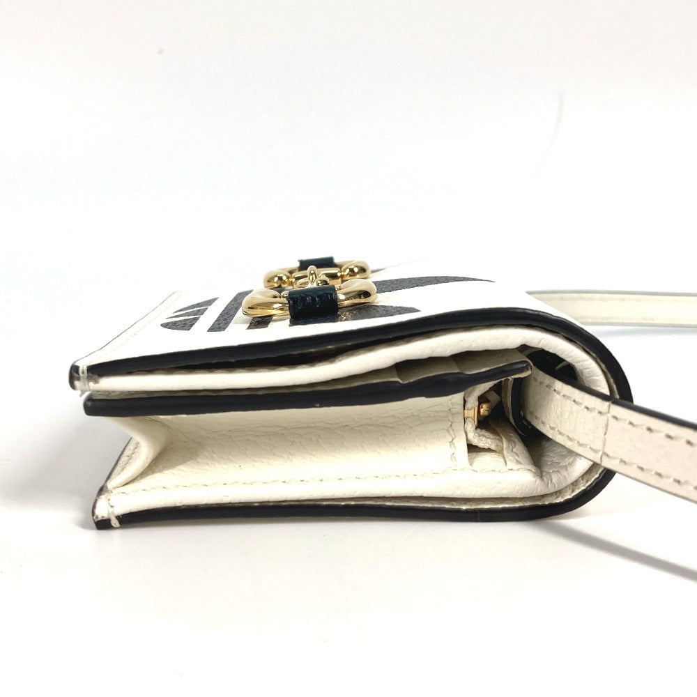 GUCCI Folded wallet 702248 leather white adidas adidas collaboration Horsebit mens Used