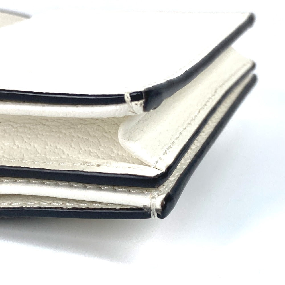 GUCCI Folded wallet 702248 leather white adidas adidas collaboration Horsebit mens Used