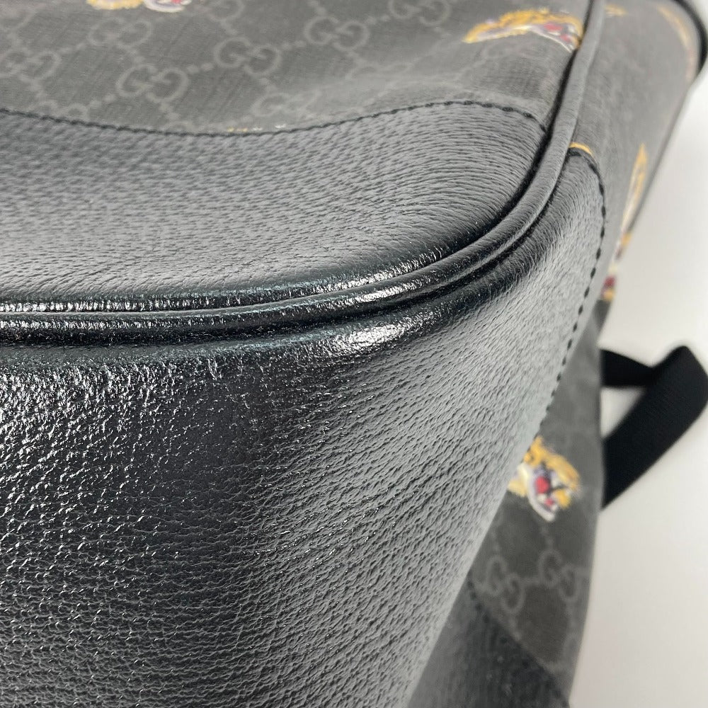 GUCCI Backpack 696013 GG Supreme Canvas black Interlocking G Medium backpack mens Used
