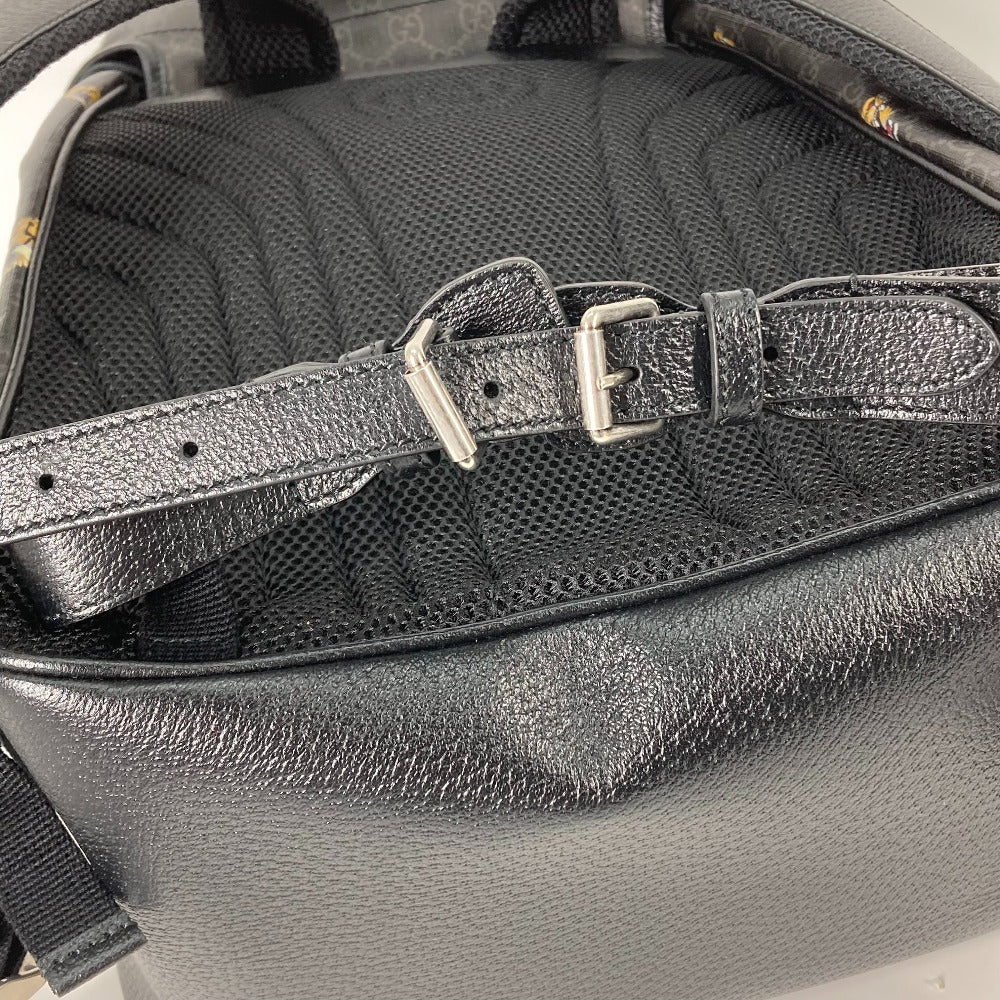 GUCCI Backpack 696013 GG Supreme Canvas black Interlocking G Medium backpack mens Used
