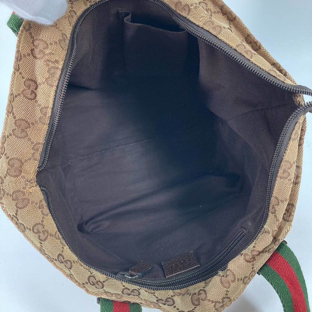 GUCCI Tote Bag 131228 GG canvas beige GG canvas Sherry line Women Used