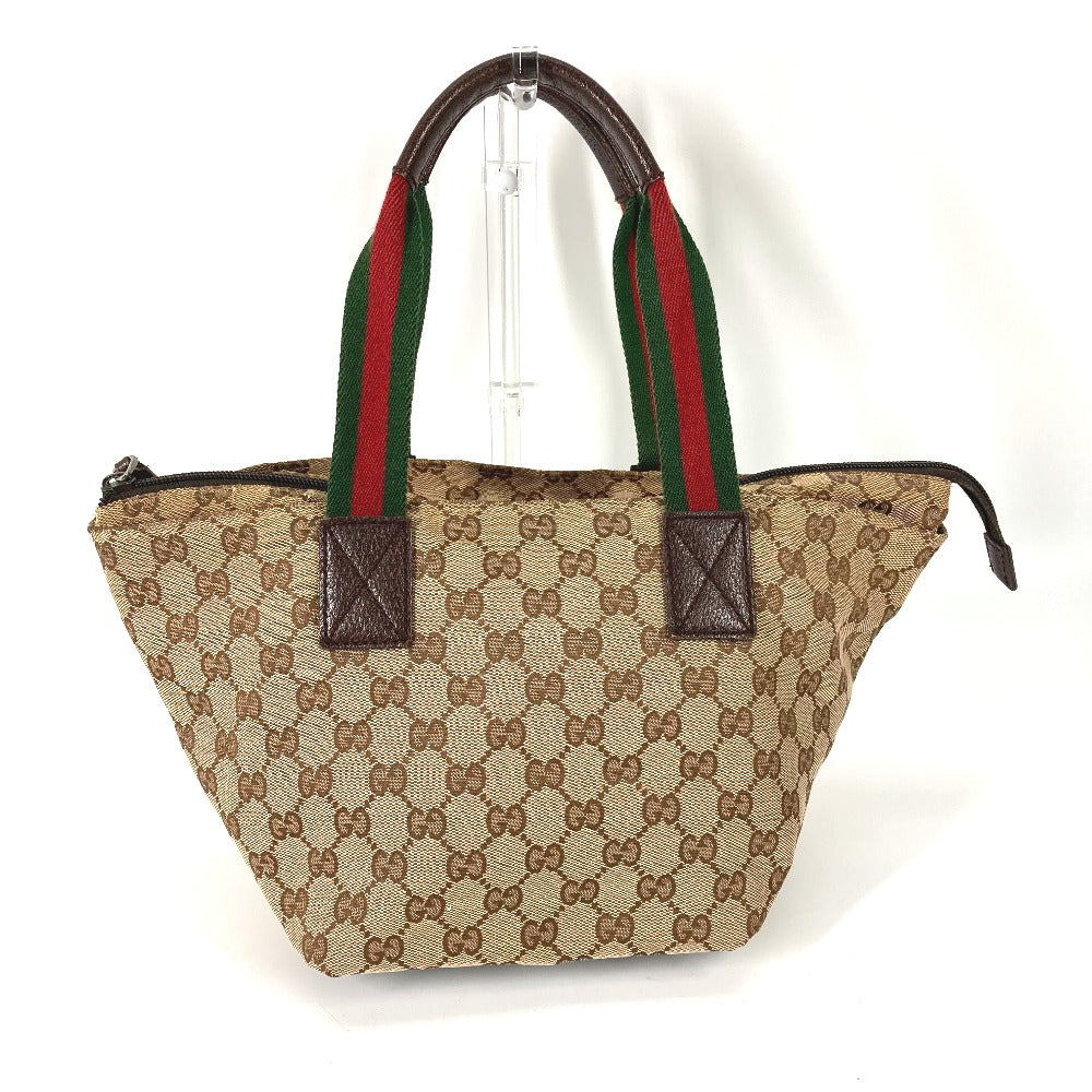 GUCCI Tote Bag 131228 GG canvas beige GG canvas Sherry line Women Used