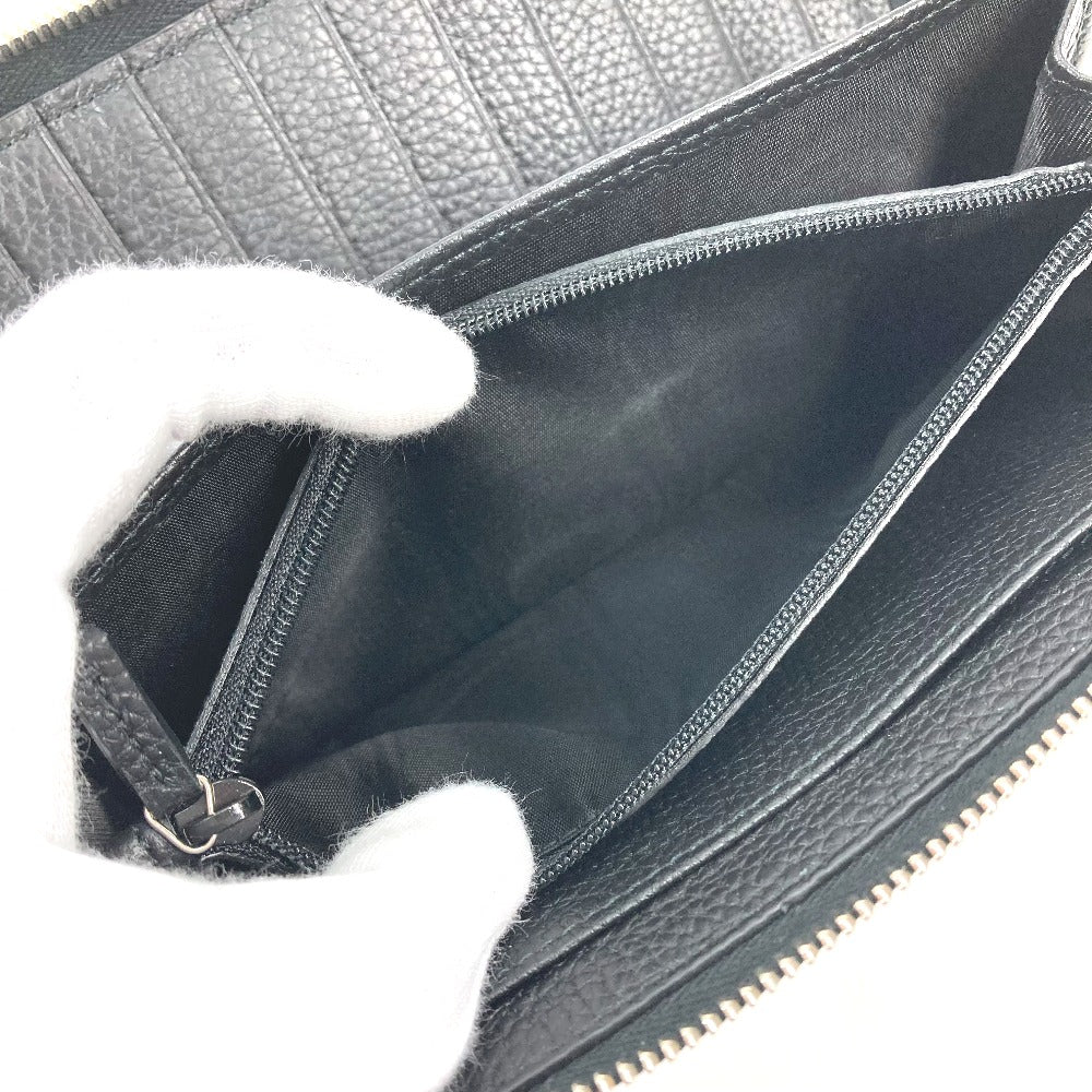 GUCCI Long Wallet Purse 739482 leather black Jumbo GG Zip wallet mens Used