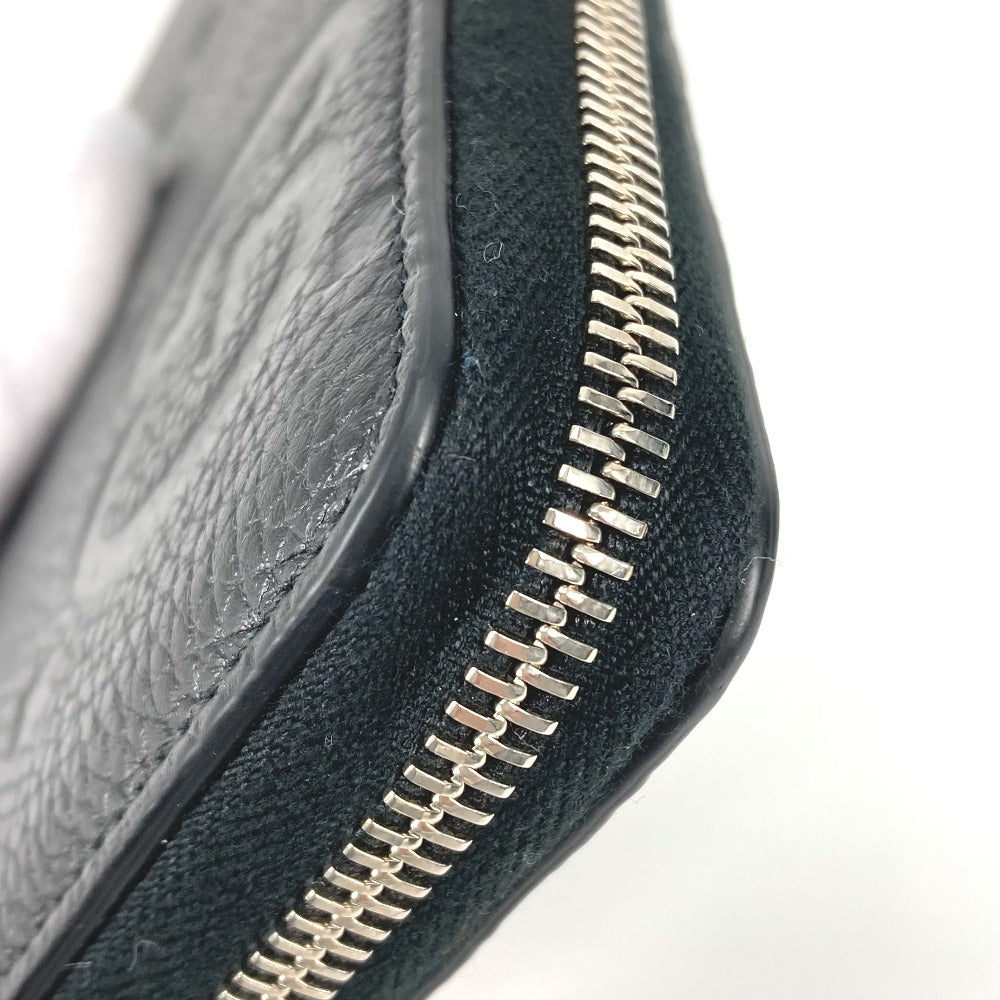 GUCCI Long Wallet Purse 739482 leather black Jumbo GG Zip wallet mens Used