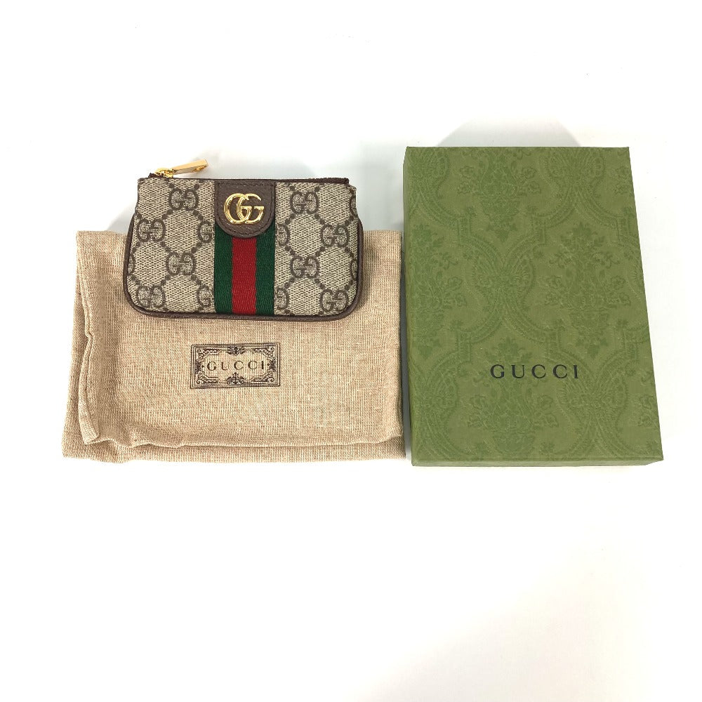 GUCCI Key case Key holder  671722 GG Supreme Canvas beige GG Supreme Ofidia Women Used