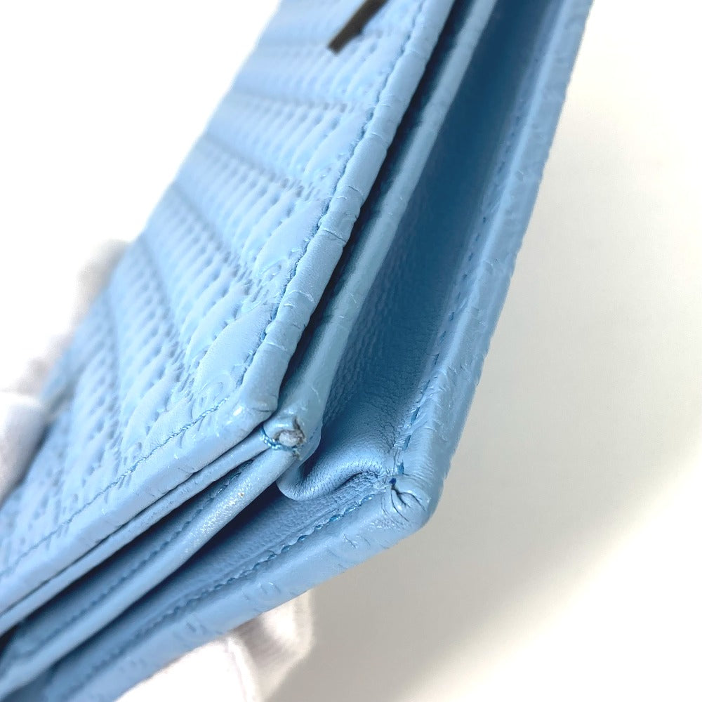 GUCCI Shoulder Bag 466507 leather blue Micro Guccisima Shoulder wallet Women Used