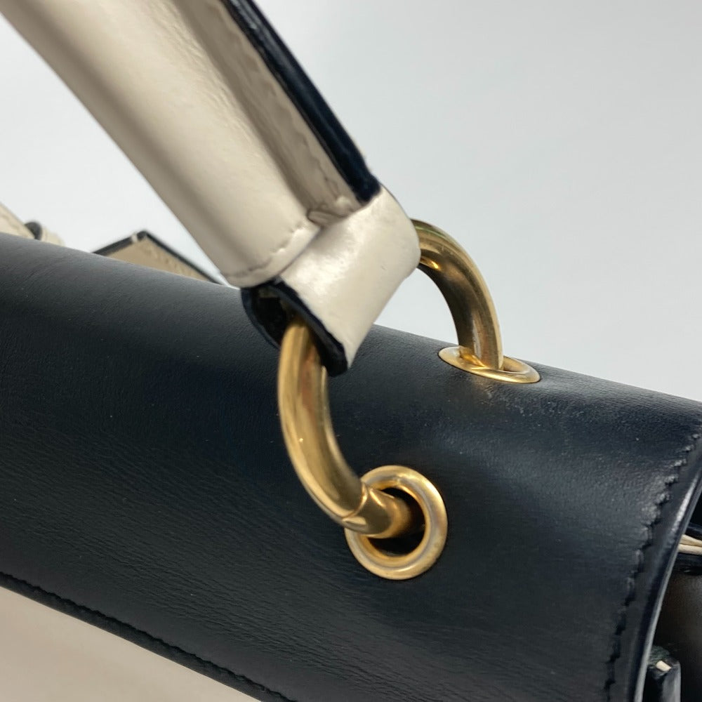 GUCCI Handbag 476541 leather Black x white Bijou Fake Pearl Queen Margaret BEE Bee Women Used