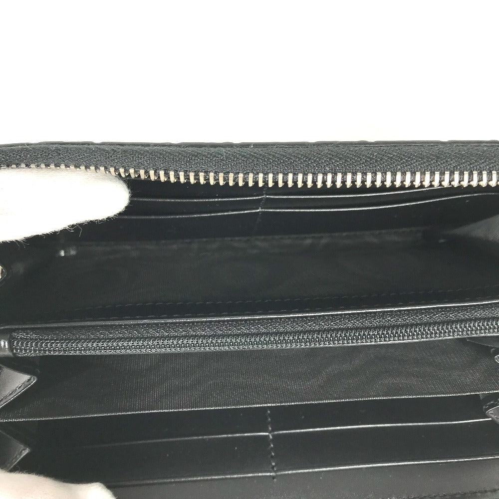 GUCCI Long Wallet Purse 473928 leather black GG long wallet Guccisima mens Used