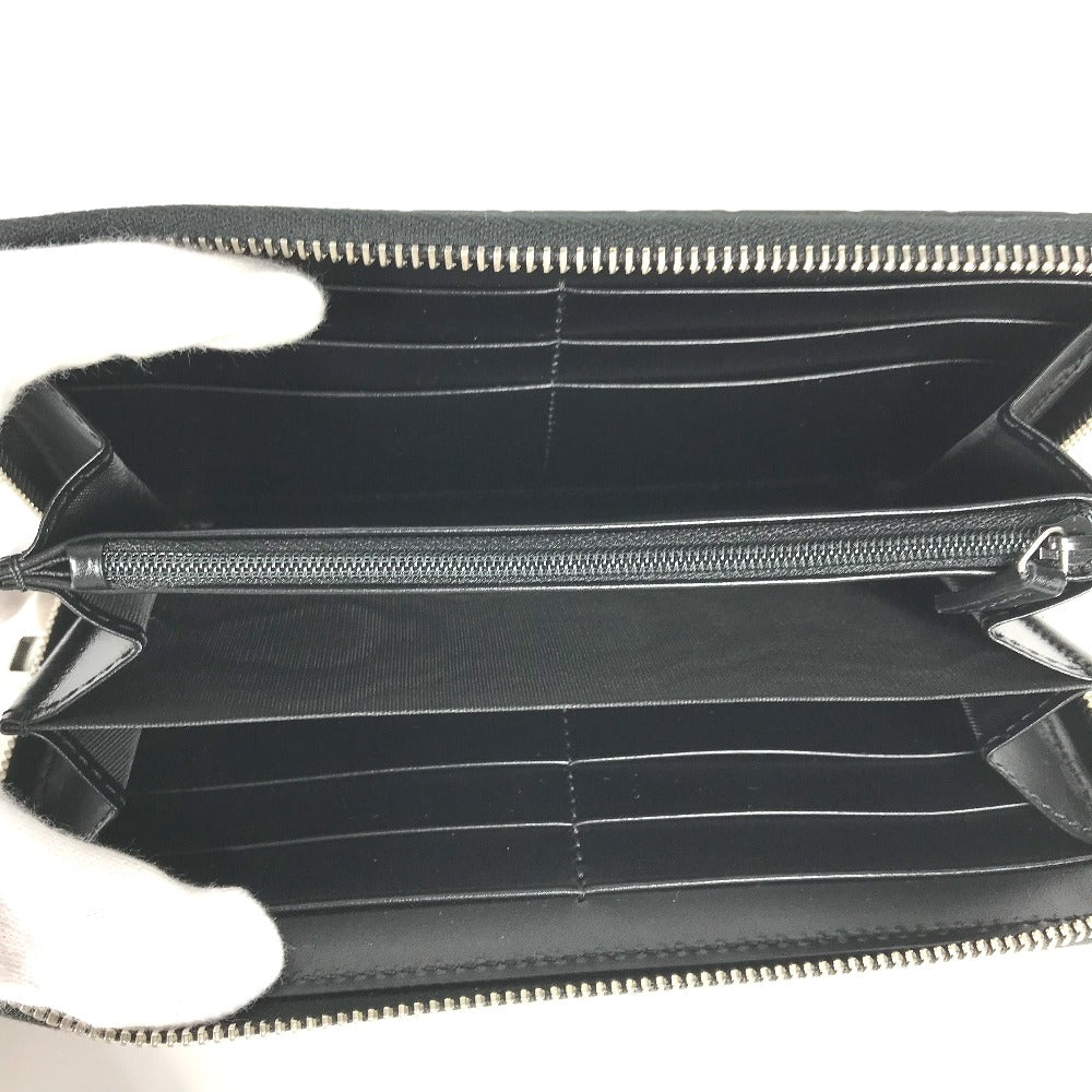 GUCCI Long Wallet Purse 473928 leather black GG long wallet Guccisima mens Used