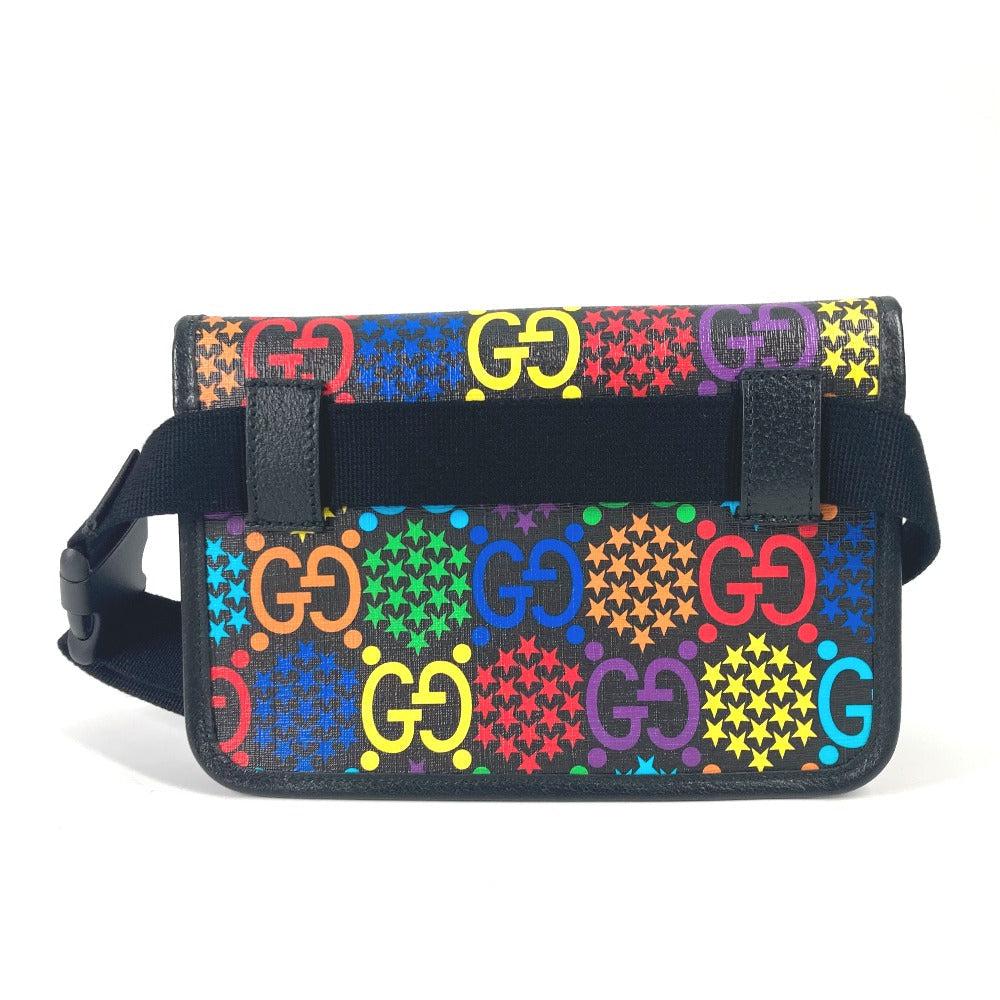 GUCCI Sling bag 598113 Leather / PVC multicolor GG Supreme psychedelic belt bag mens Used