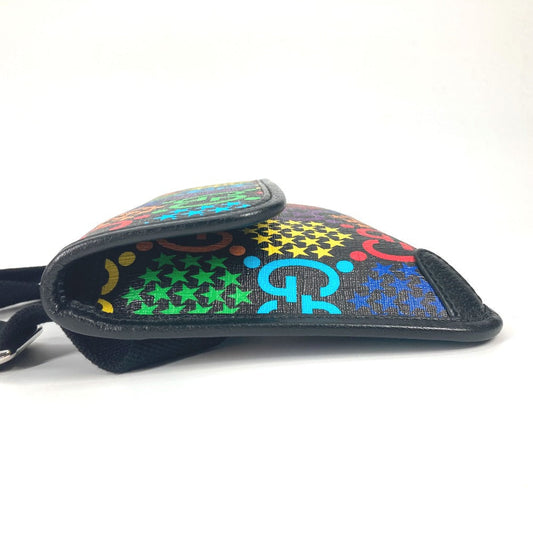 GUCCI Sling bag 598113 Leather / PVC multicolor GG Supreme psychedelic belt bag mens Used