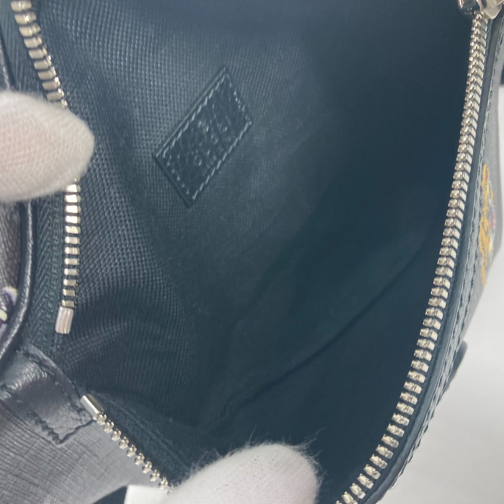 GUCCI Sling bag 675181 GG Supreme Canvas / Leather black GG Supreme tiger belt bag tiger mens Used