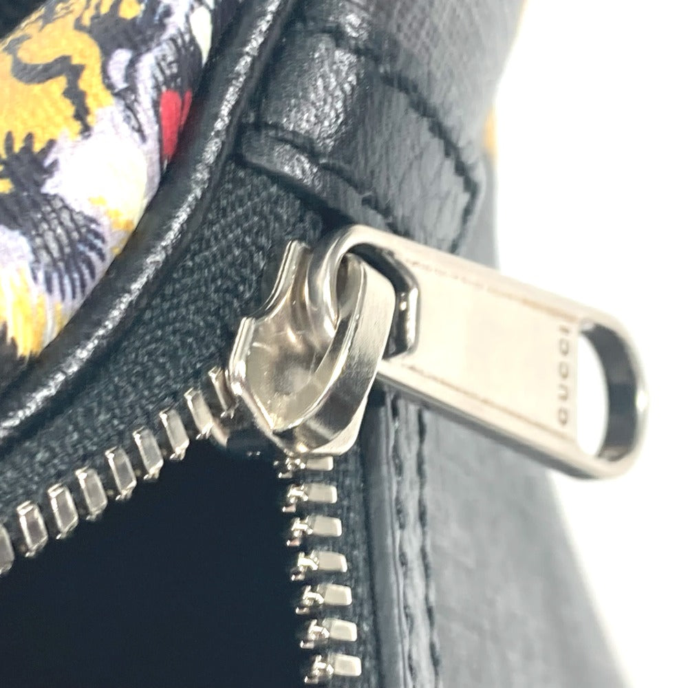 GUCCI Sling bag 675181 GG Supreme Canvas / Leather black GG Supreme tiger belt bag tiger mens Used