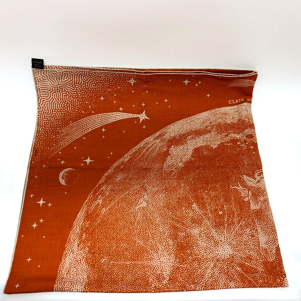 HERMES scarf Cotton, Silk Orange Clair De Lune Calegean 140 Women Used