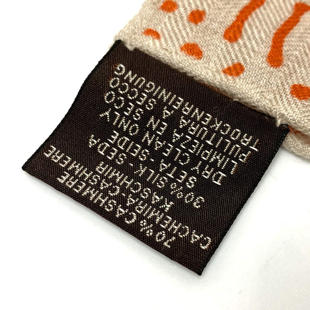 HERMES scarf Cotton, Silk Orange Clair De Lune Calegean 140 Women Used