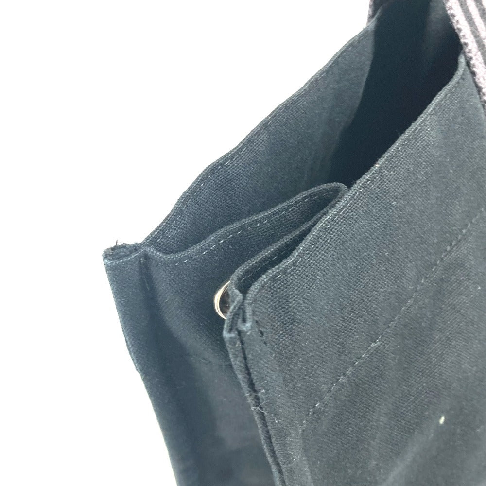 HERMES Tote Bag canvas black Fool Toe GM