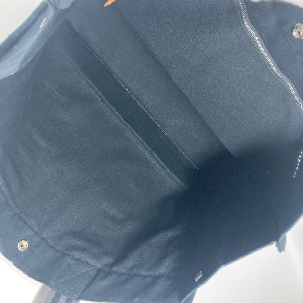 HERMES Tote Bag canvas black Fool Toe GM